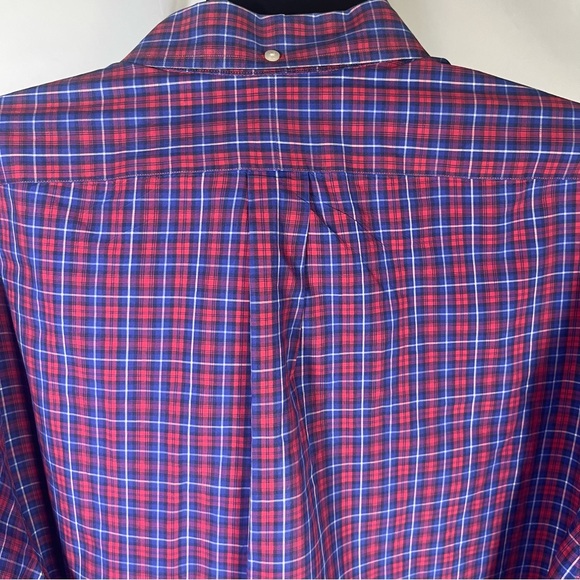 Ralph Lauren Men's Long Sleeve Button Down Plaid‎ Checkered Shirt Red/Blue XXL - Picture 8 of 8